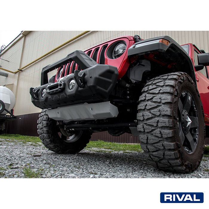 Jeep Wrangler RIVAL 4x4 front bumper – off-road protection installed view