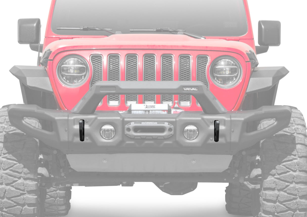 Jeep Wrangler RIVAL 4x4 front bumper – off-road protection installed view