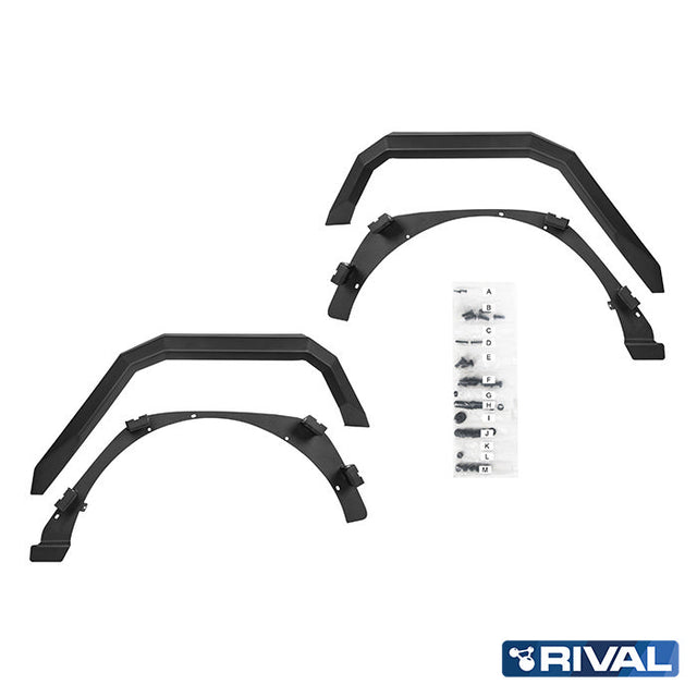 Jeep Wrangler JL (2018–Present) RIVAL 4x4 aluminum Rival Rear Aluminum Fender Flares for Jeep Wrangler JL (2018–Present) – detail view