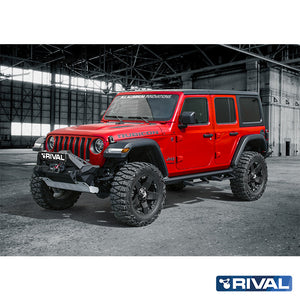 Jeep Wrangler JL / JT RIVAL 4x4 Side Rock Rails with Drop Steps for Jeep Wrangler JL / JT – detail view