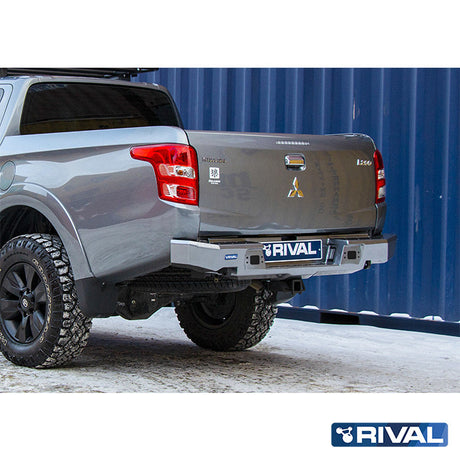 Mitsubishi L200 MQ RIVAL 4x4 aluminum rear bumper – off-road protection installed view