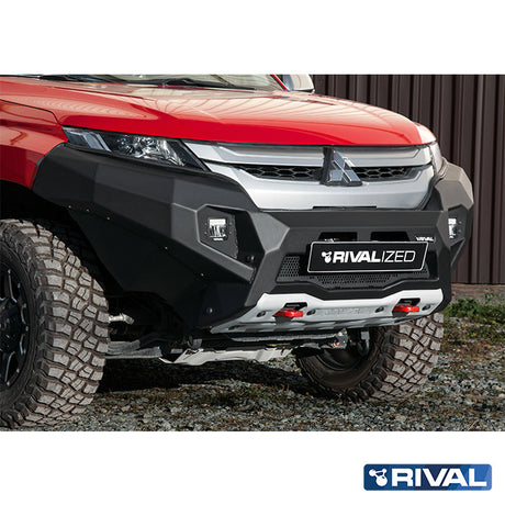 Mitsubishi L200 MR RIVAL 4x4 aluminum front bumper – off-road protection installed view