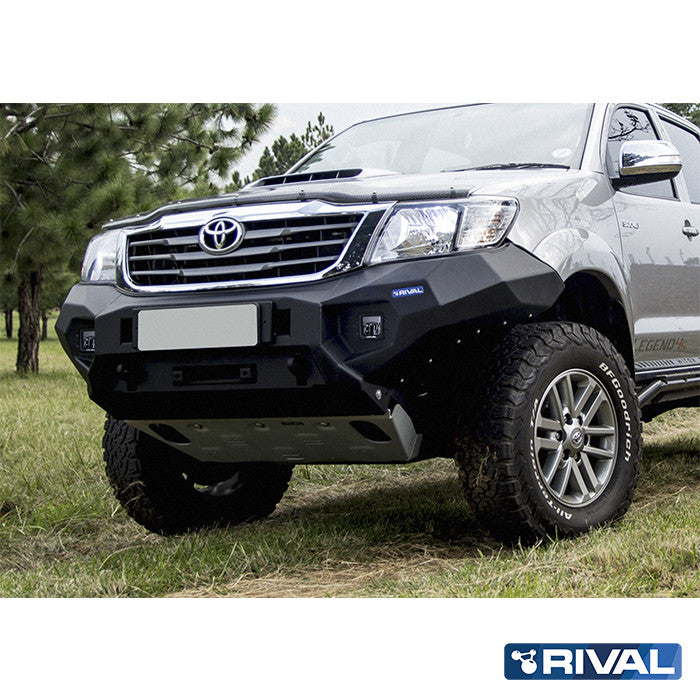 Toyota Hilux Vigo RIVAL 4x4 aluminum front bumper – off-road protection installed view