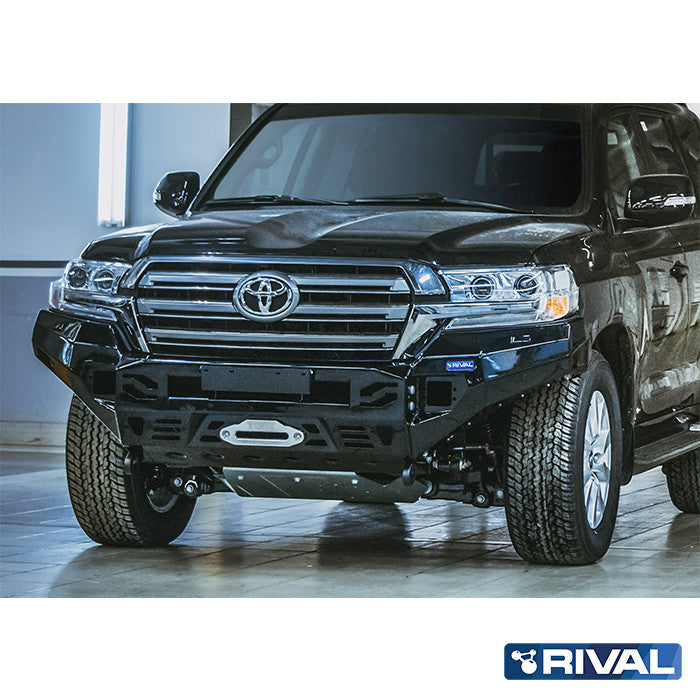 Toyota Land Cruiser 200 RIVAL 4x4 aluminum front bumper – off-road protection installed view