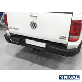 Volkswagen Amarok (2010-up) RIVAL 4x4 aluminum rear bumper – off-road protection installed view