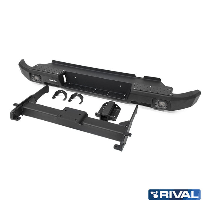 Volkswagen Amarok (2010-up) RIVAL 4x4 aluminum rear bumper – off-road protection detail view