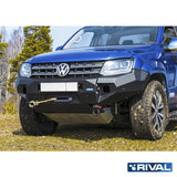 Volkswagen Amarok (2010-up) RIVAL 4x4 aluminum front bumper – off-road protection installed view