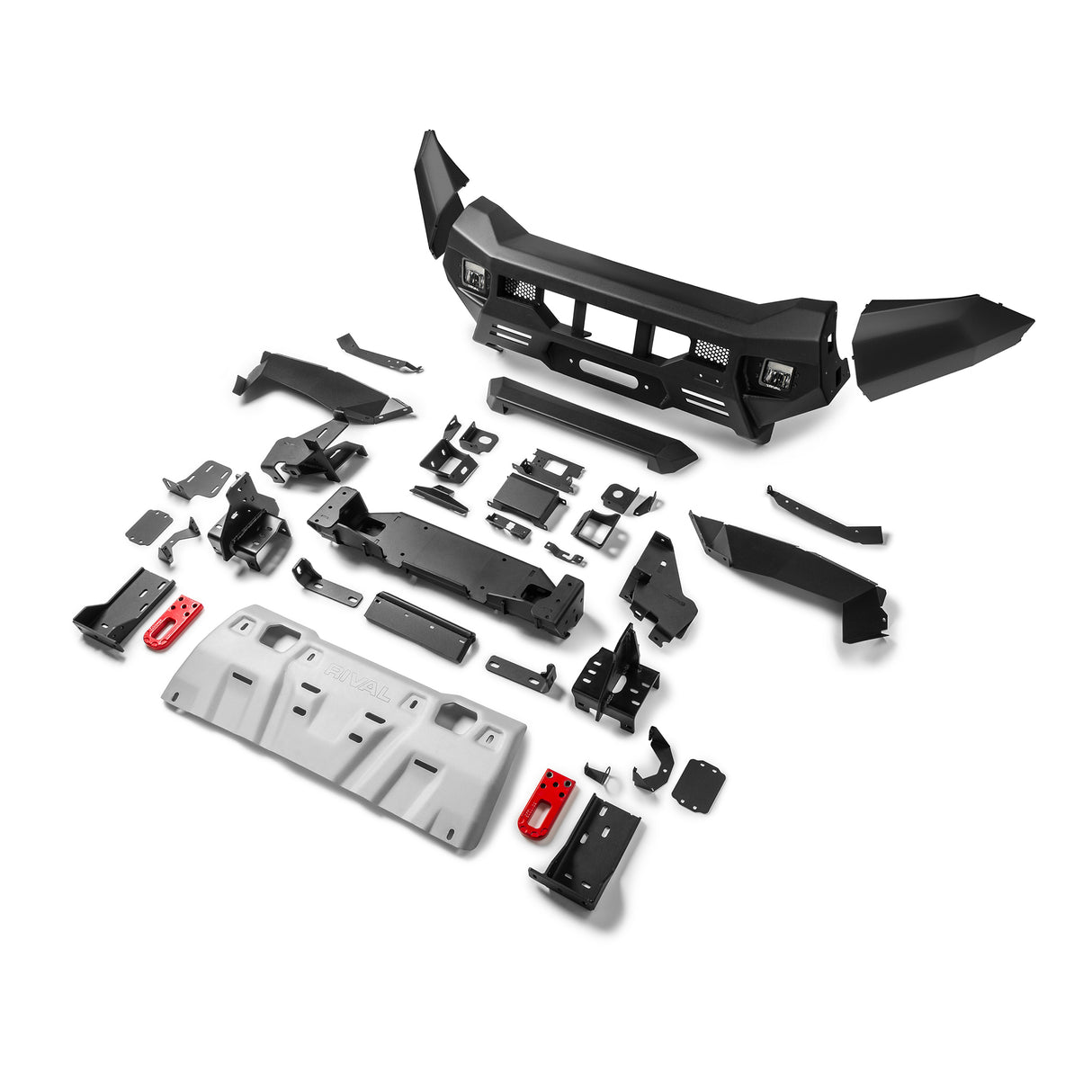 Volkswagen Amarok (2023-up) RIVAL 4x4 aluminum front bumper – off-road protection detail view