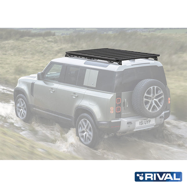 Land Rover Defender 2020up (4 pcs) RIVAL 4x4 aluminum roof rack – cargo system detail view