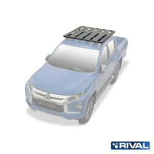 Mitsubishi L200 (3 pcs) RIVAL 4x4 aluminum roof rack – cargo system detail view