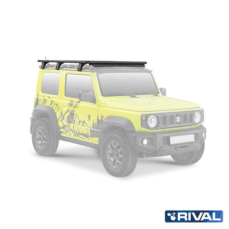 Suzuki Jimny (4 pcs) RIVAL 4x4 aluminum roof rack – cargo system detail view