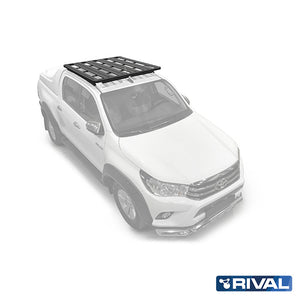 Toyota Hilux Revo (3 pcs) RIVAL 4x4 roof rack – cargo system detail view