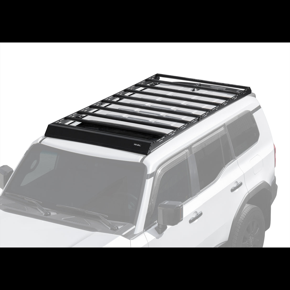 Toyota Land Cruiser 250 RIVAL 4x4 aluminum roof rack – cargo system detail view