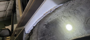 Nissan Patrol Y60 rear inner arch detail restoration view