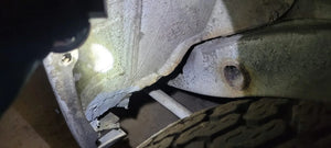 Nissan Patrol Y60 rear inner arch repair panel – detailed view