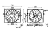 BMW E60 Cooling Fan 580W Puller