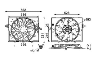 bmw e60 m57 electric cooling fan 17427543282 – photo 2