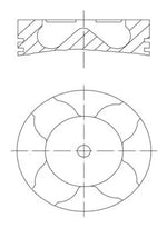 BMW M57 engine piston 11247790515 – angle view