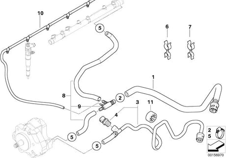 BMW M57 HD fuel divider 13537789364 – detailed close-up view
