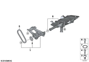 BMW M57 oil pump 11417805815 – angle view 2