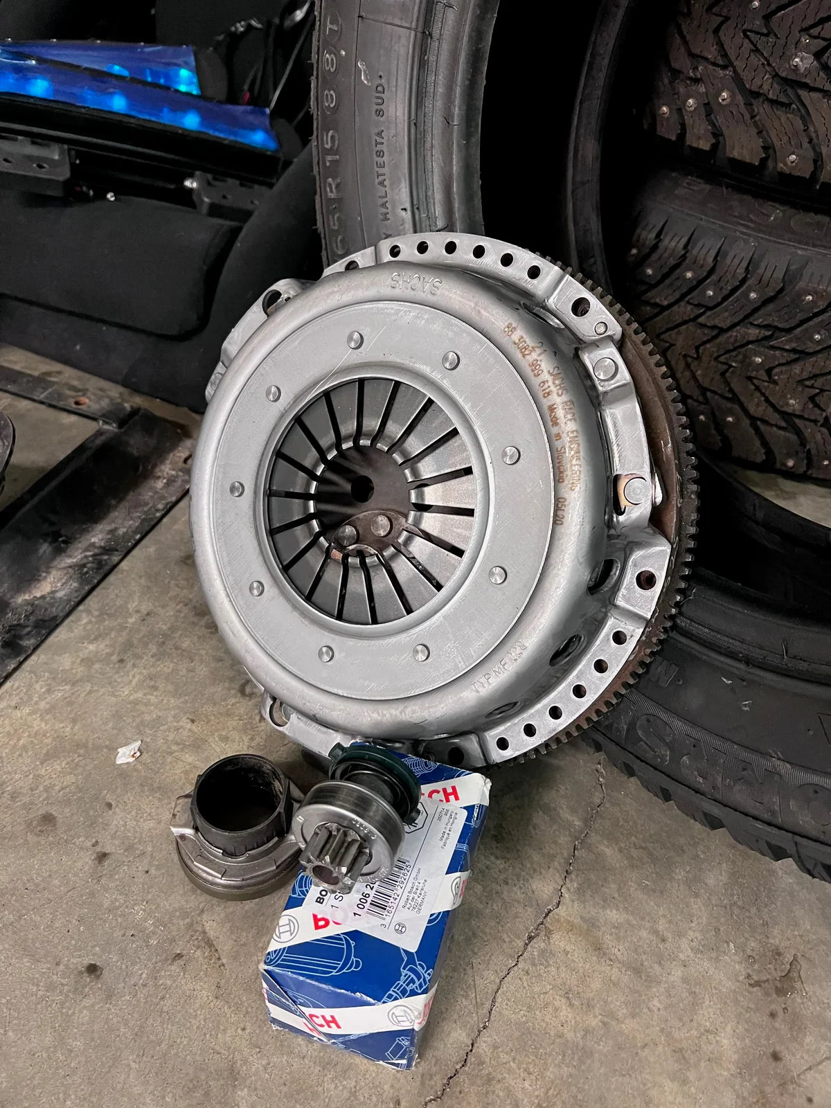 BMW Rally Parts Wheels Clutch LEDs Garage Sale