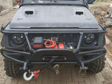 ComeUp GIO winch installed on Suzuki Samurai – front installation view
