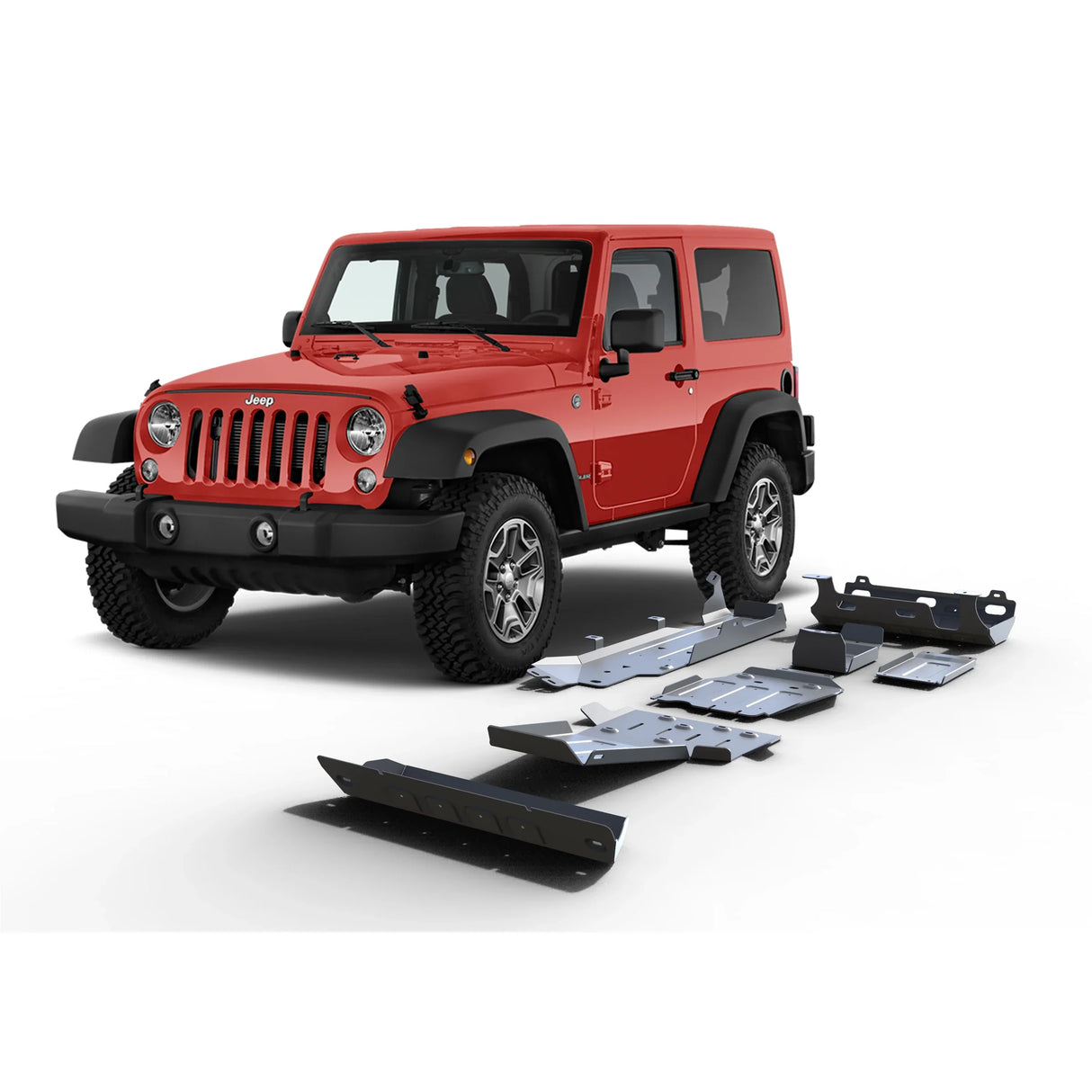 Jeep Wrangler full skid plate protection kit