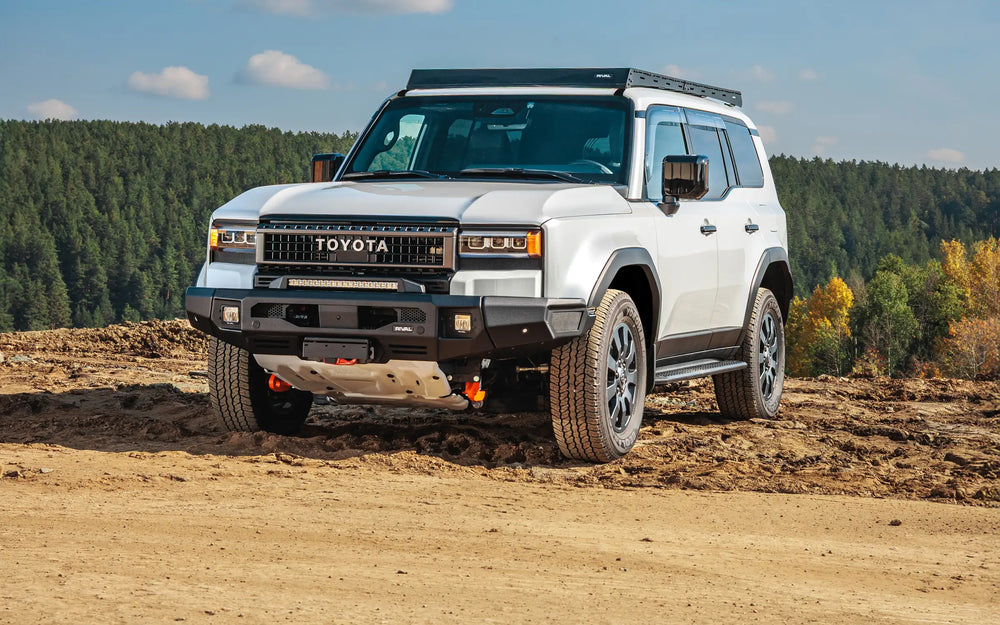 Toyota Land Cruiser 250 showing off-road and overland upgrades for expedition travel and professional use