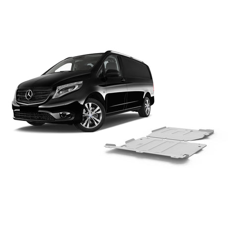 Mercedes Vito and Viano full skid plate protection kit for off-road underbody protection
