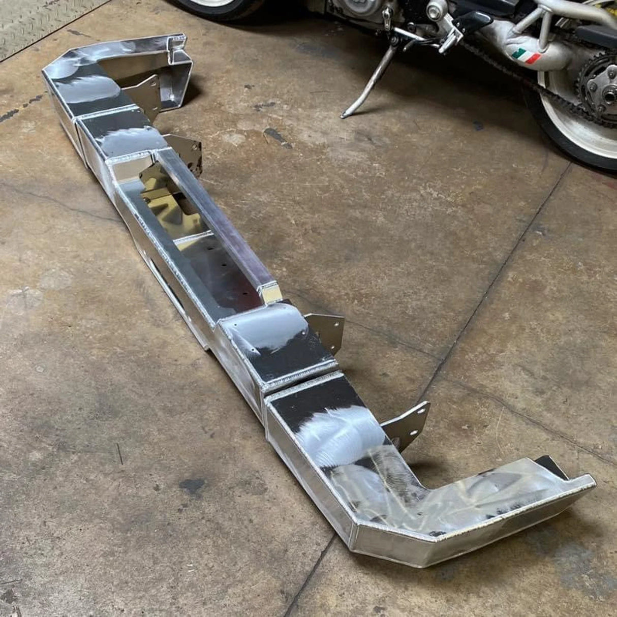 Overland-G aluminum rear bumper build full view 2