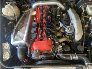 Overland-G expedition airbox installed in Mercedes-Benz G-Class W463 engine bay with OM648