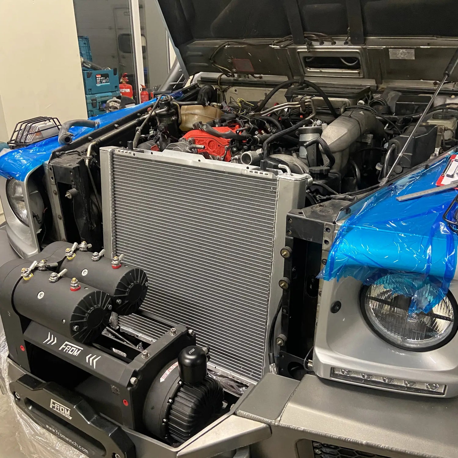 Overland-G expedition cooling kit radiator size comparison
