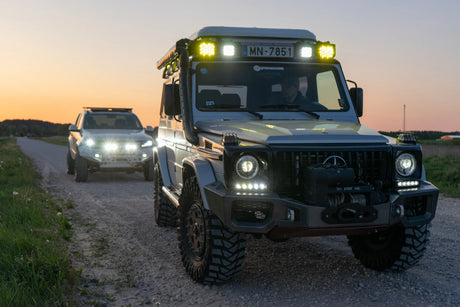 Overland-G perimeter lighting kit front lights installed