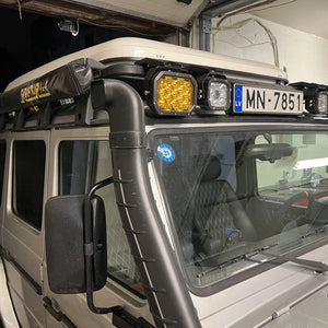 Overland-G roof plate relocation kit installed view 2