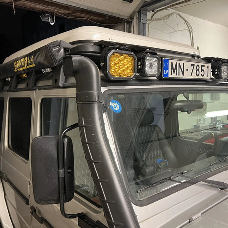 Overland-G roof plate relocation kit installed view 2
