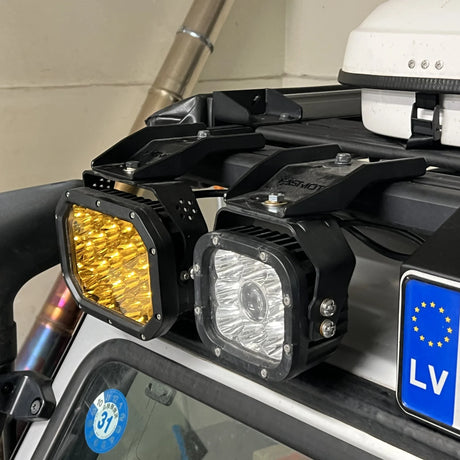 Overland-G roof plate relocation kit installed view 3