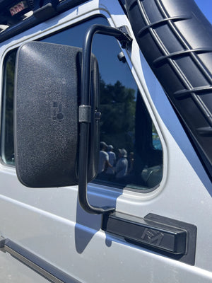 Overland-G wide expedition mirrors installed on G-Class