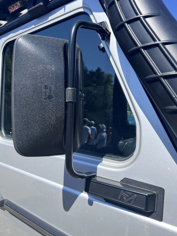 Overland-G wide expedition mirrors installed on G-Class