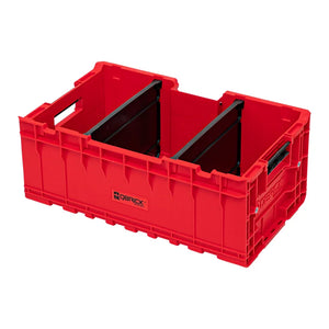 Qbrick heavy duty storage box 2.0 Plus red ultra HD custom open with Shopify ID