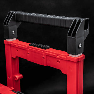 Qbrick heavy duty tool cart 2.0 red ultra HD custom handle button with Shopify ID