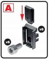 Qbrick ONE connecting side adapters for tools A view with Shopify ID
