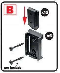 Qbrick ONE connecting side adapters for tools B view with Shopify ID