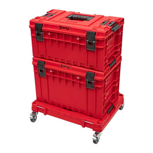QBRICK ONE Transportation Platform 2 0 Red Stack – Qbrick ONE transport platform 2.0 stacked with boxes