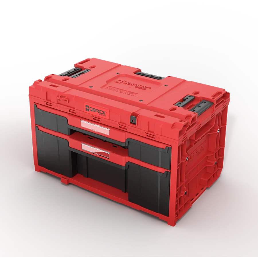 Qbrick ONE 2.0 two-drawer toolbox PLUS – red Ultra HD
