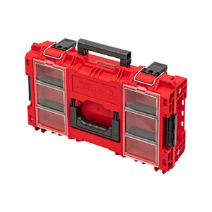 Qbrick PRIME toolbox 150 Profi red ultra HD hand toolbox side view with Shopify ID