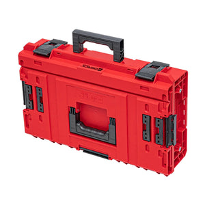 Qbrick stackable tool box 200 VARIO 2.0 red ultra HD custom side view with Shopify ID