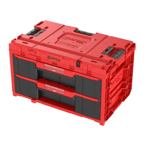 Qbrick System ONE cart 2.0 red custom HD drawer box two drawers with Shopify ID