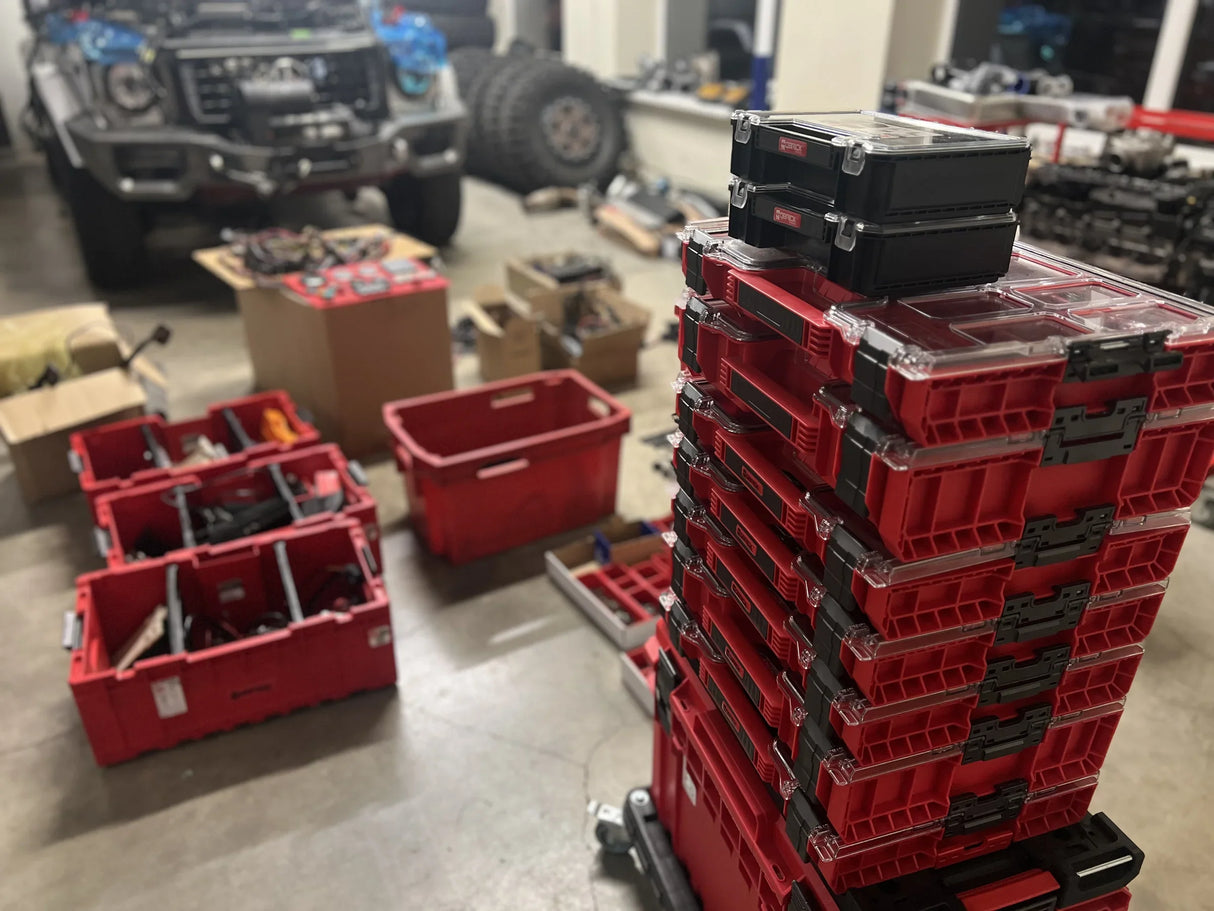 QBRICK workshop storage system bundle for organized, modular, and professional workshop tool management