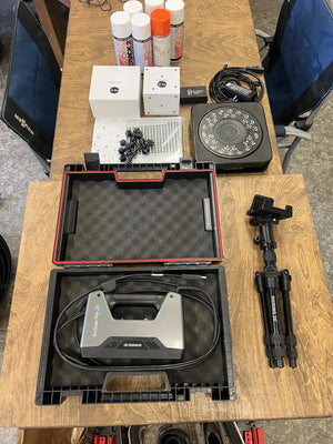 Shining 3D EinScan 2X Pro Plus factory refurbished 3D scanner top and side perspective