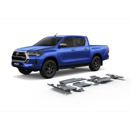 Toyota Hilux Invincible 2021 full skid plate protection kit for off-road underbody protection